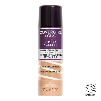 COVERGIRL + Olay Simply Ageless 3-in-1 Liquid Foundation - 245 Warm Beige