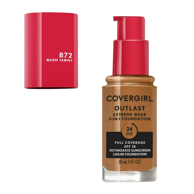 COVERGIRL Outlast Extreme Full Coverage Liquid Foundation - 872 Warm Tawny