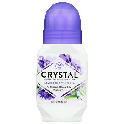 Crystal Deodorant Roll-On 2.25oz Lavender/White Tea