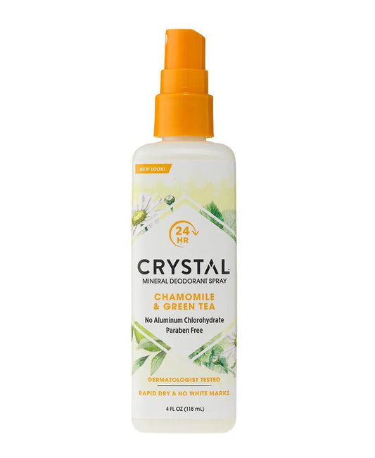 Crystal Deodorant Spray 4oz Chamomile & Green Tea