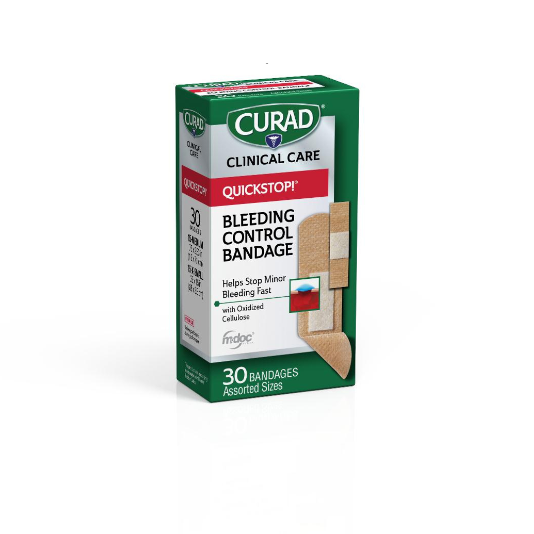 CURAD QUICK STOP BANDAGE .75X2.83IN 30CT