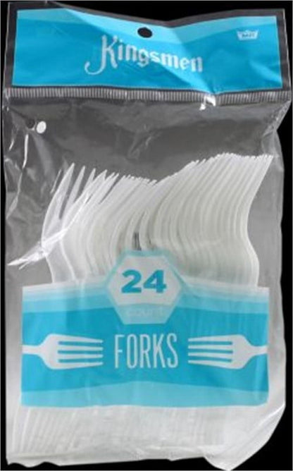 CUTLERY PLSTC SPOONS 24CT WHT