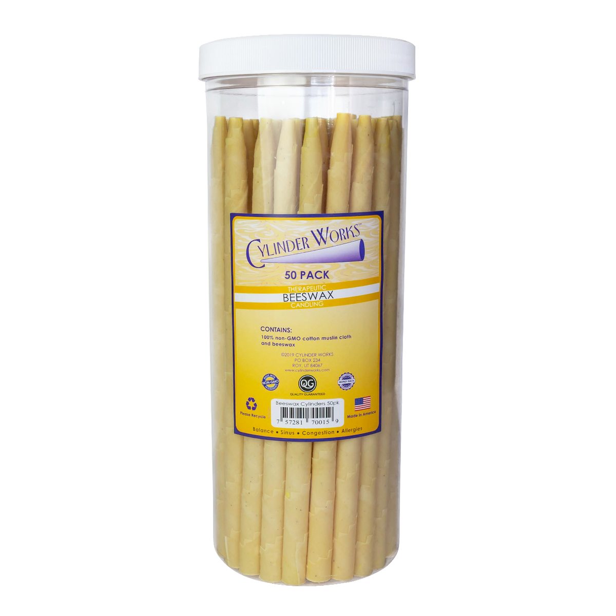 CYLINDER WORKS CANDLES,BEESWAX