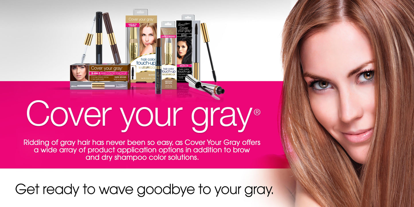 COVER YOUR GRAY SPRAY BLACK 2OZ