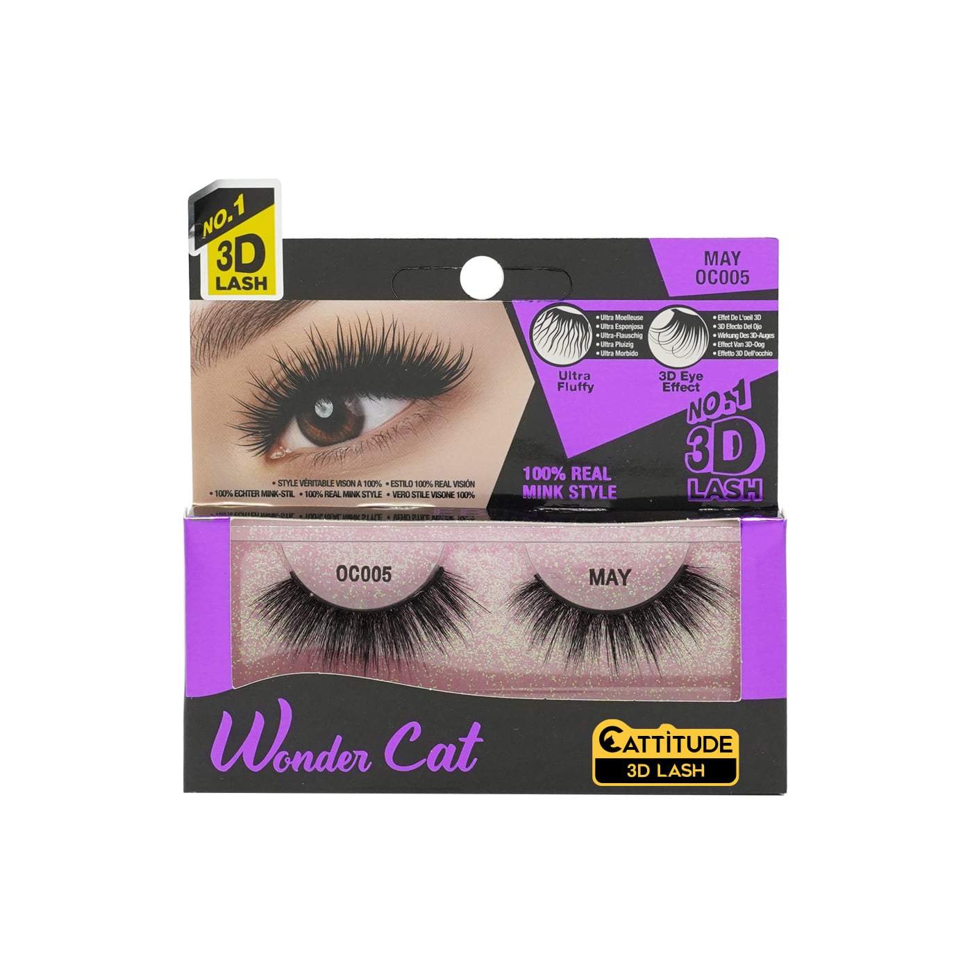 EBIN NEW YORK Cattitude Wonder Cat 3D Faux Mink Lashes - September