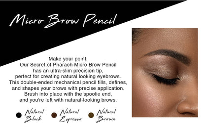 EBIN NEW YORK Secret of Pharaoh Micro Brow Pencil - Natural Black
