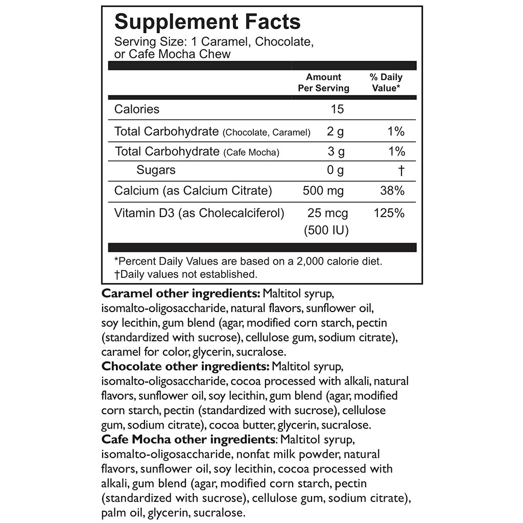 CALCIUM CHEW 500MG TAB 100CT NAT BLEND