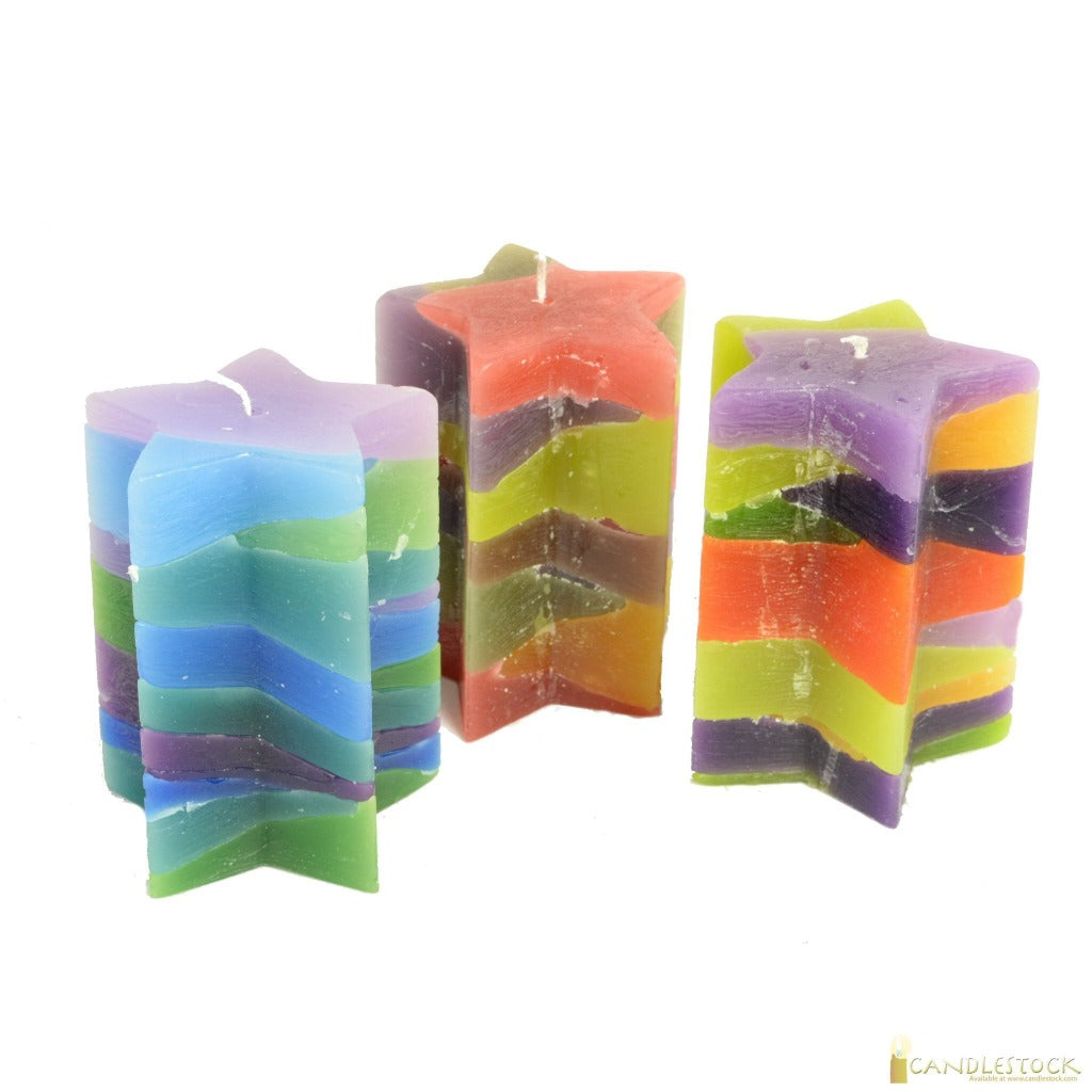 Star Candle, 8in - Solid Yellow
