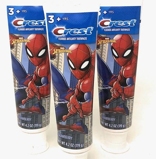 Crest Toothpaste 4.2oz Kids Spiderman Tube Strawberry