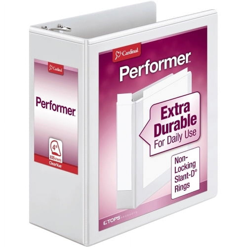 Cardinal Performer Binder with ClearVue Cover - Black, 1"