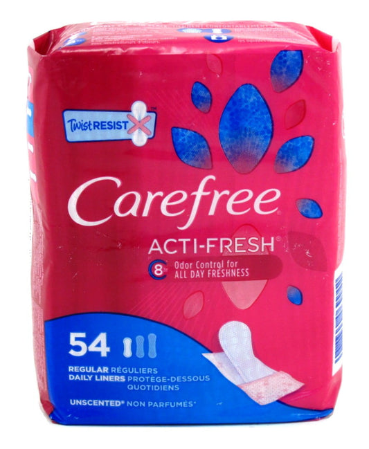 Carefree Acti-Fresh Regular 54 Count Daily Liner Unscented