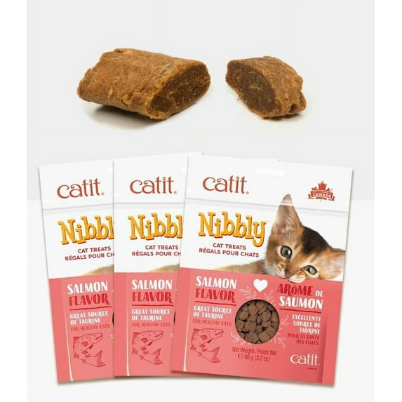 CATIT NIBBLY CAT TREAT SALMON 3.2OZ