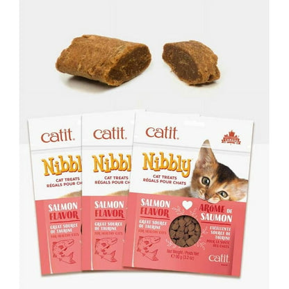 CATIT NIBBLY CAT TREAT SALMON 3.2OZ