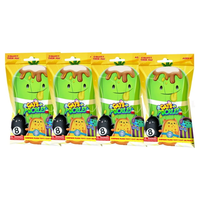 Cats vs Pickles 4 Inch Plush Mystery Bag, Assorted