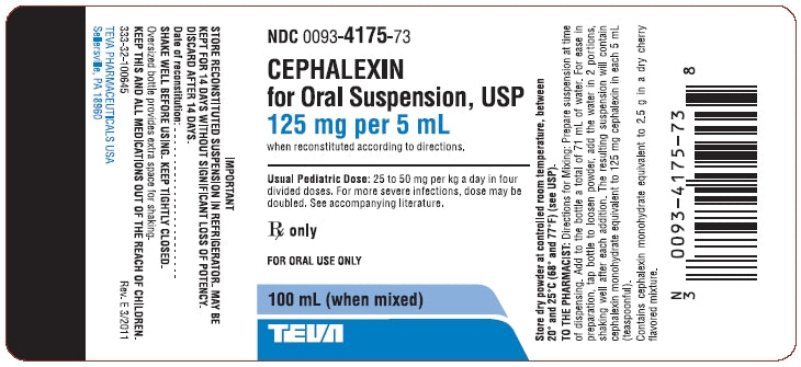 CEPHALEXIN PT 125MG/5ML 100ML