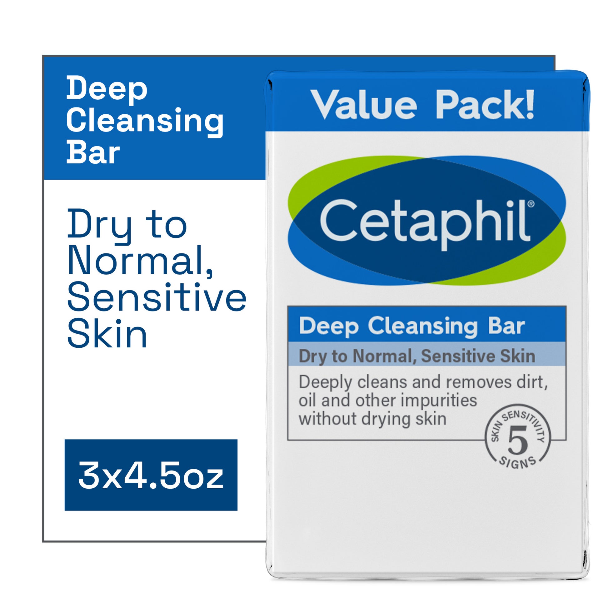 CETAPHIL DEEP CLEANSING BAR 4.5 OZ