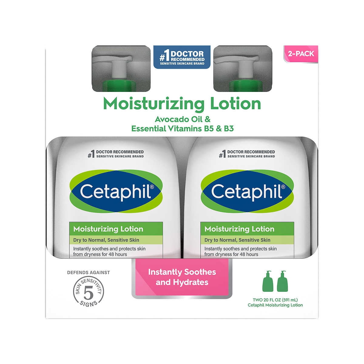 Cetaphil Moisturizing Face and Body Lotion for Dry Skin, 2 oz