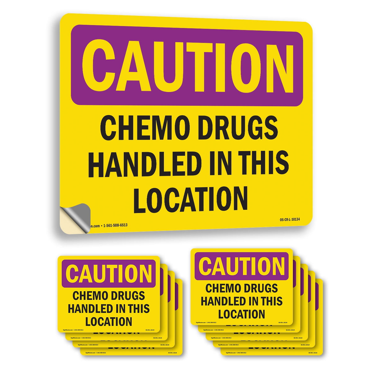 LABEL CS CAUT CHEMO LL500 0.5X3N