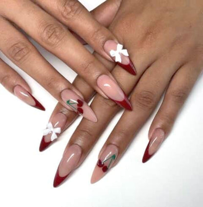 SO CHIC SHORT NAILS BLK CHERRY