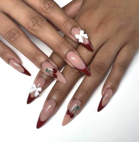SO CHIC SHORT NAILS BLK CHERRY