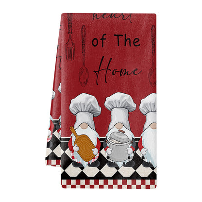 MUkitchen Designer Print Cotton Tea Towel - Gnomes