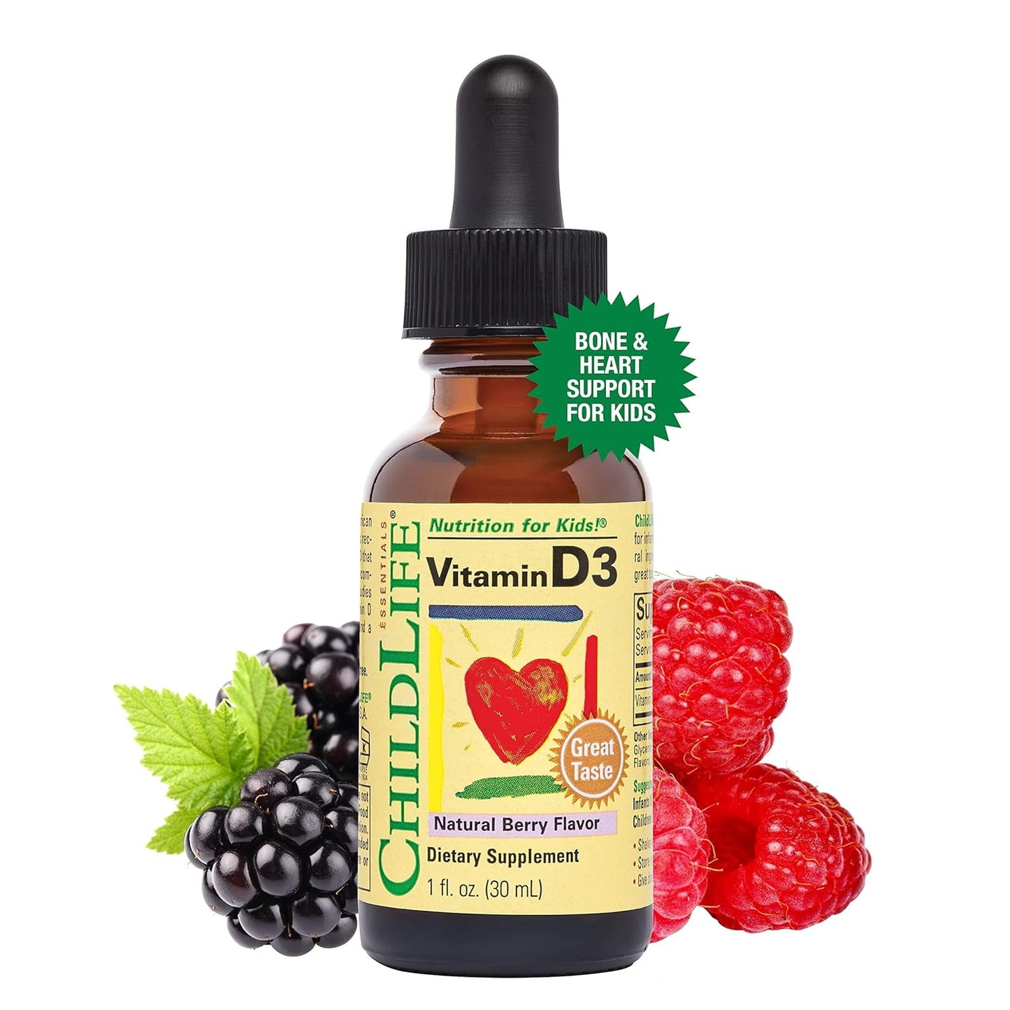 CHILDLIFE ESSENTIALS VIT D3 DROPS,BERRY,1FZ