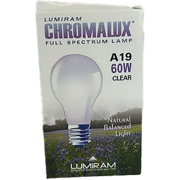 CHROMALUX LIGHT BULB,CLEAR,60 WATT