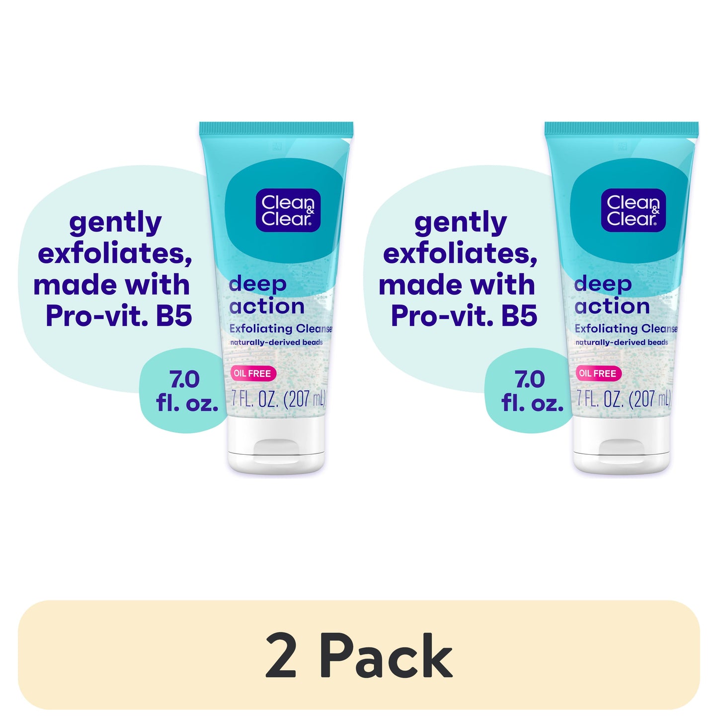 Clean & Clear Acne Exfoliating Cleanser Scrub 5oz Oil-Free