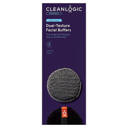 CLEANLOGIC Sensitive Skin Dual-Texture Facial Buffers, 3 count