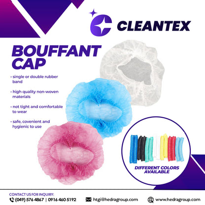 BOUFFANT CAP BLU PLYP LTX/F 21IN 1000 DS