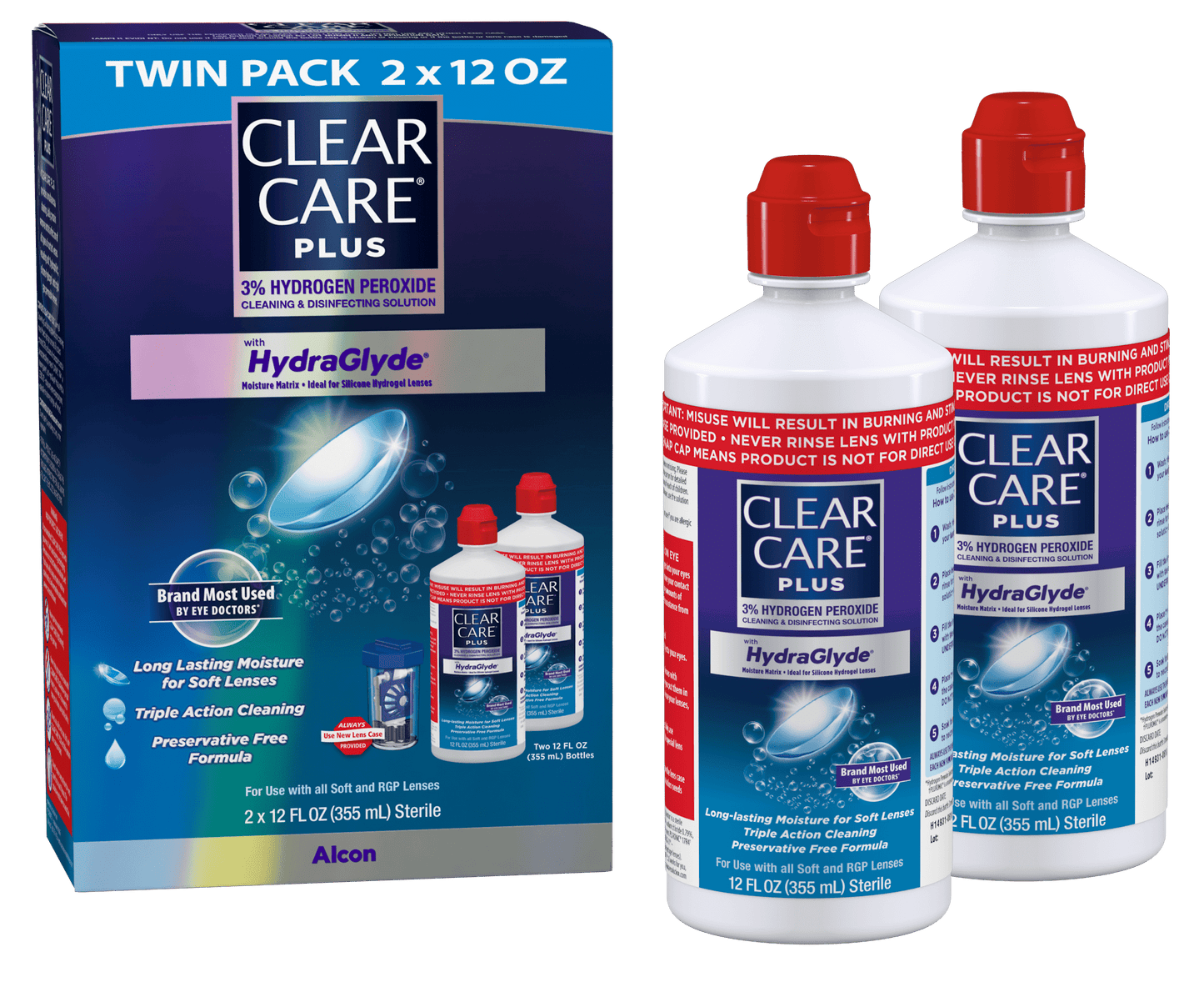 CLEAR CARE PLUS SL 3OZ HYDRAGLIDE