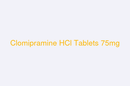 CLOMIPRAMINE HCL CP 75MG 100