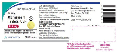 CLONAZEPAM TB 0.5MG 1000       C4