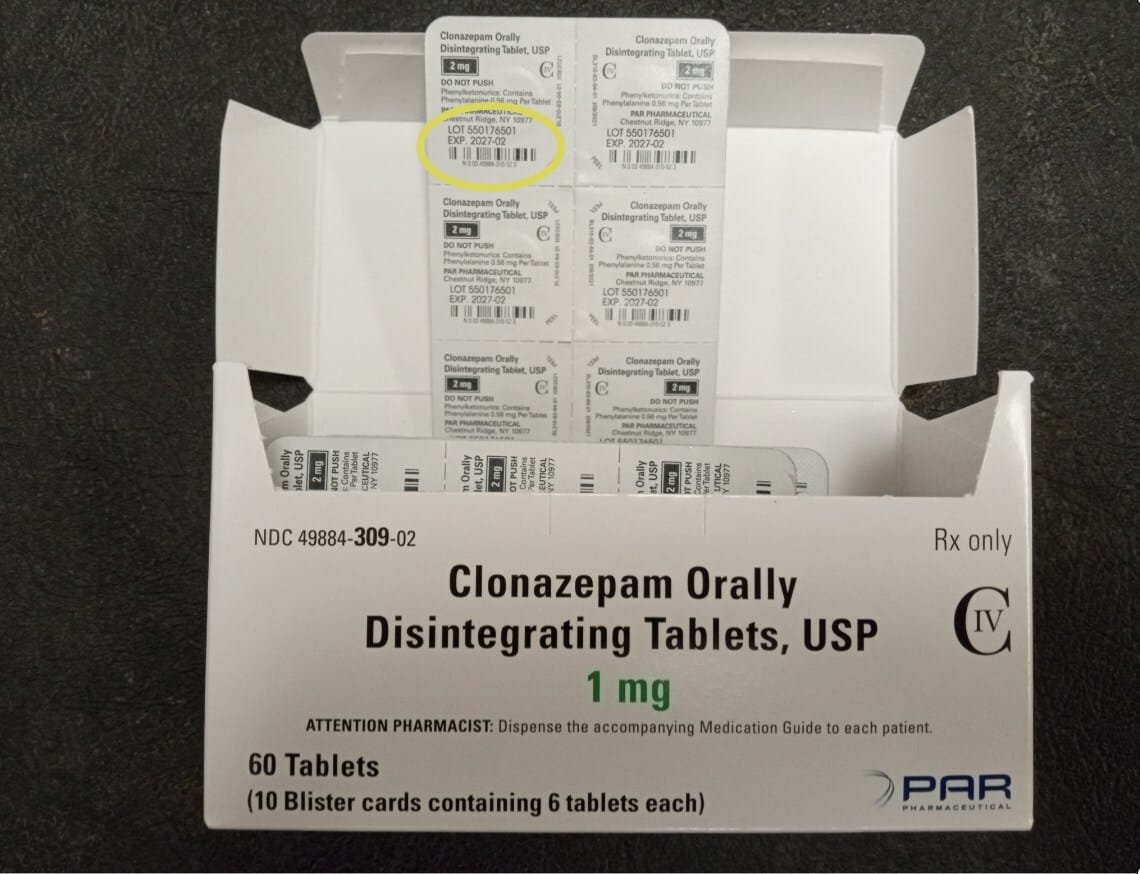 CLONAZEPAM TD 0.125MG 10X6 ODT C4