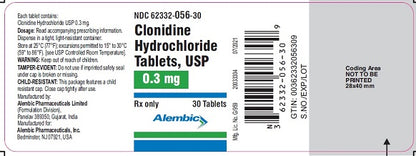 CLONIDINE TB 0.3MG 100
