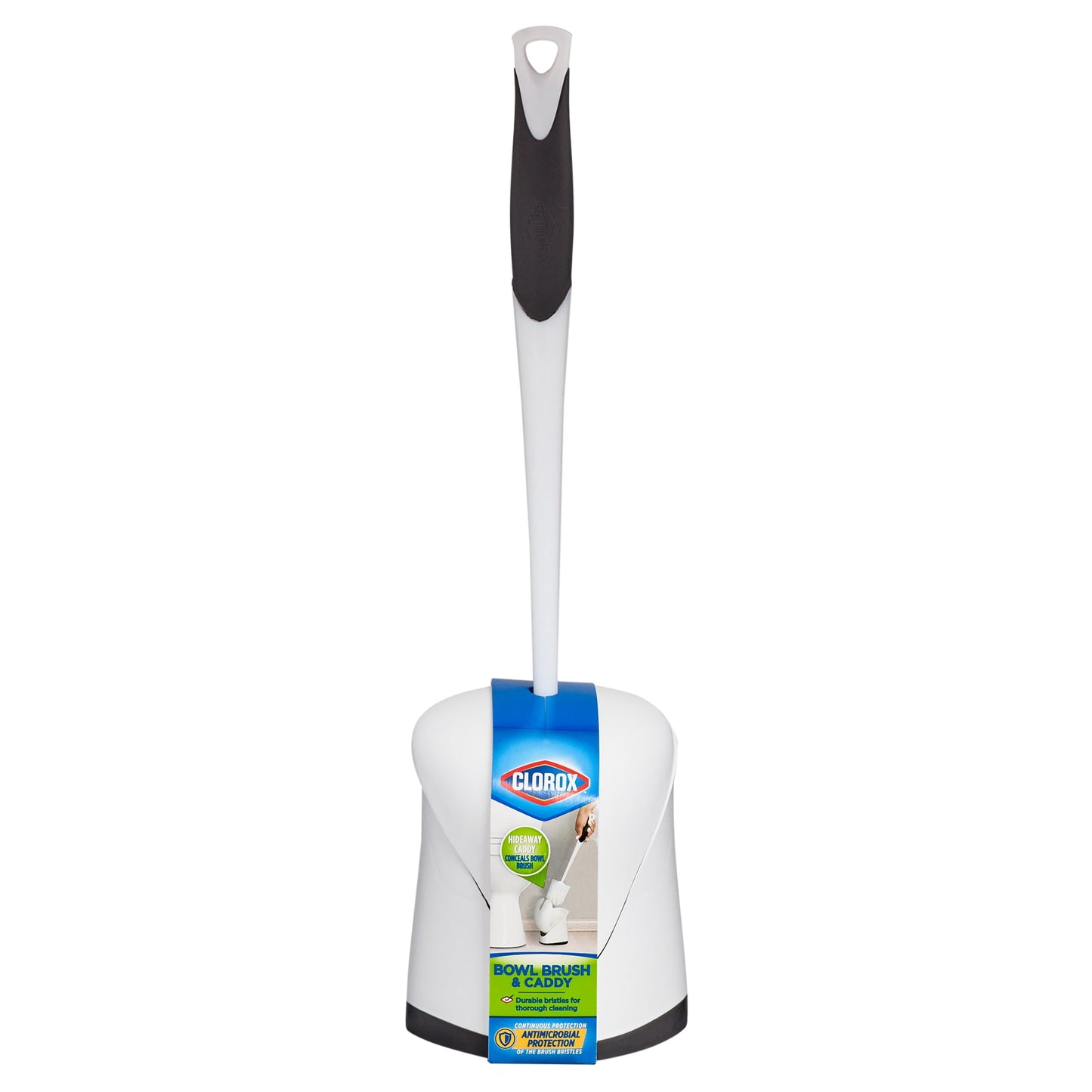 CLOROX Toilet Bowl Brush With Hideaway Caddy