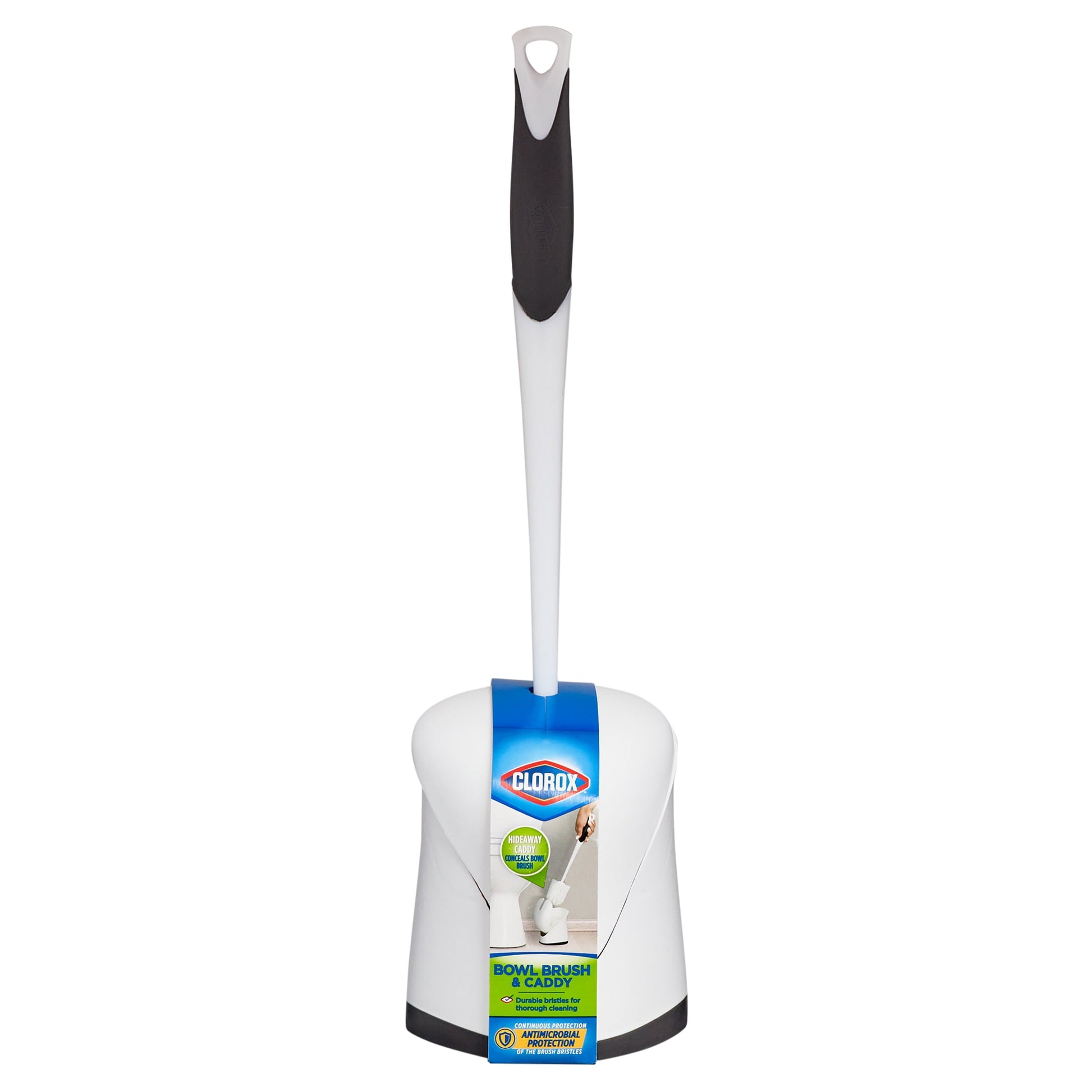 CLOROX Toilet Bowl Brush With Hideaway Caddy