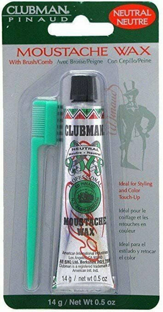 CLUBMAN MOUSTACHE WAX CHESN .5Z