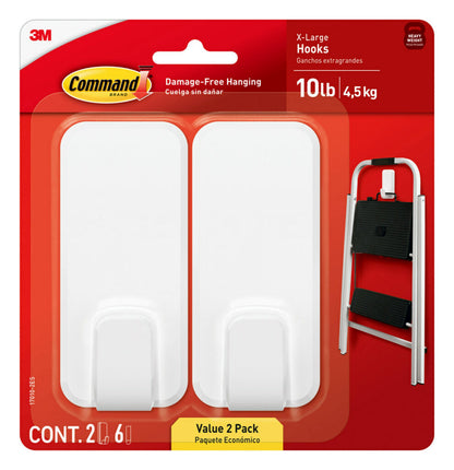 Command Medium Decorative Wall Hooks - Clear, 2 Hooks + 4 Strips