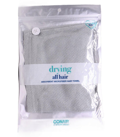 CONAIR Curl Collective Protect Rectangle T-Shirt Hair Towel - Black