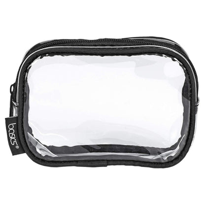 CONAIR basics PVC Small Clutch Bag - Black and Clear