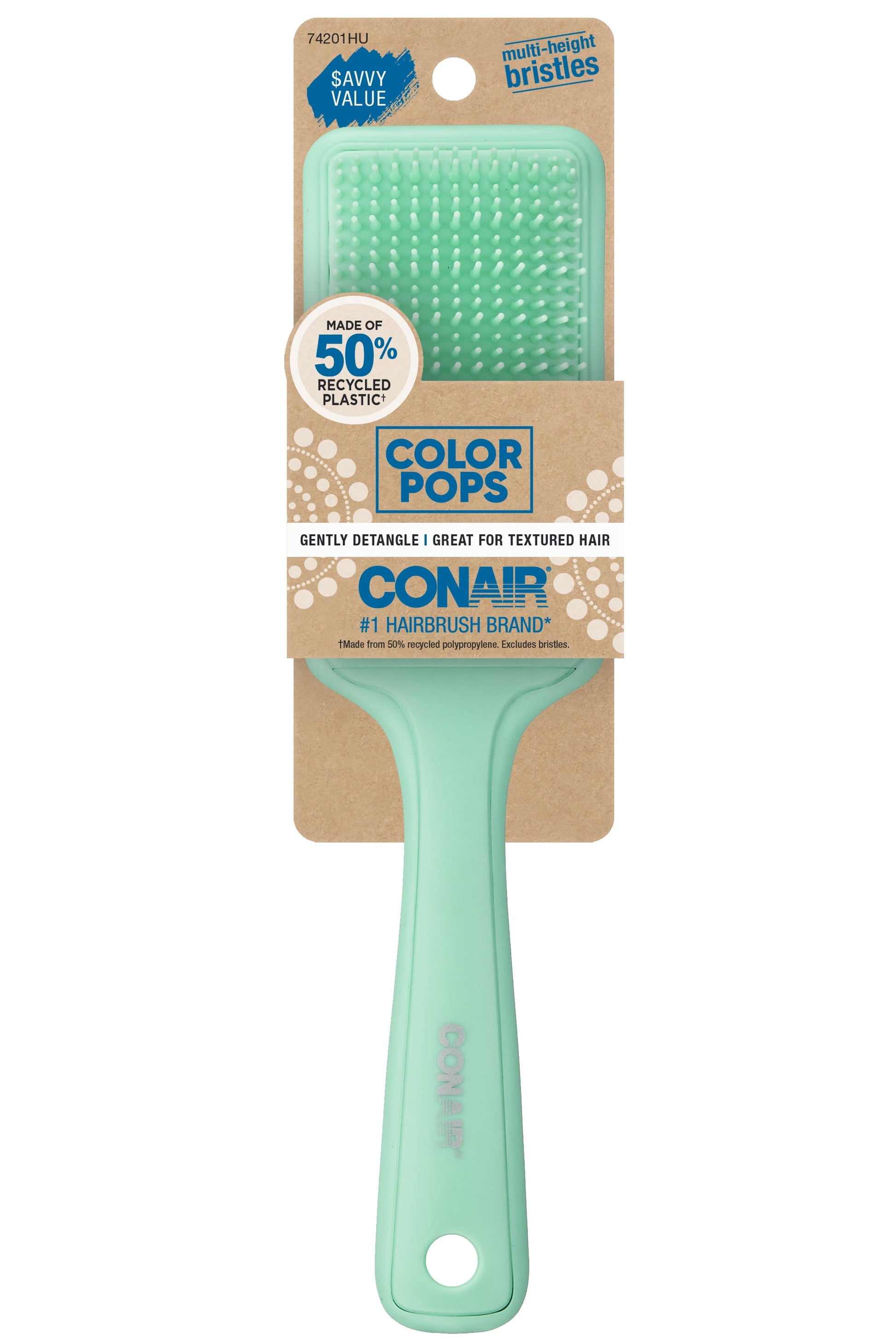 CONAIR Color Pops Detangling All Purpose Hair Brush - Teal