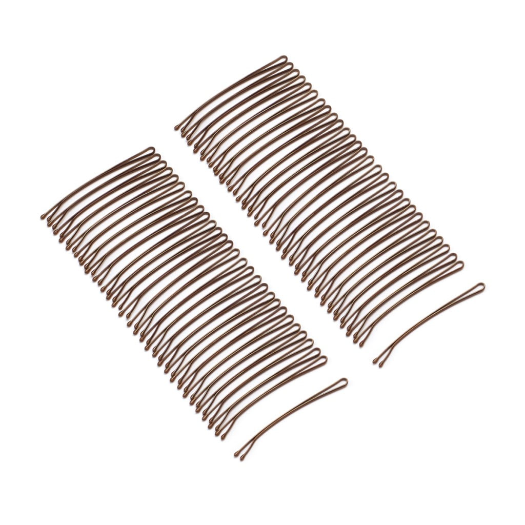 CONAIR Styling Essentials Curved Bobby Pins - Brown, 60 count