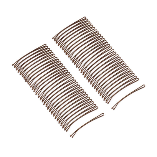 CONAIR Styling Essentials Curved Bobby Pins - Brown, 60 count