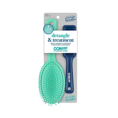 CONAIR Detangle & Style Translucent Hair Brush Set - Assorted