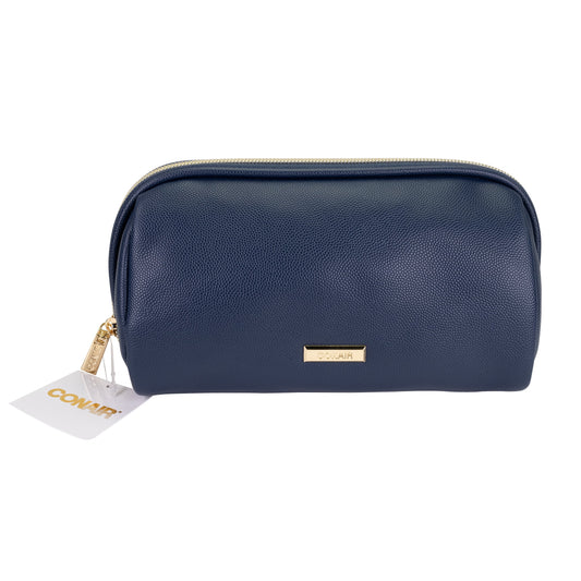 CONAIR Textured Train Case Cosmetic Bag - Navy