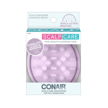 CONAIR Scalp Care Massager Shampoo Brush With Triple Action Bristles - Blue
