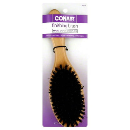 CONAIR Smooth & Shine Boar Bristle Grooming Hair Brush - Black