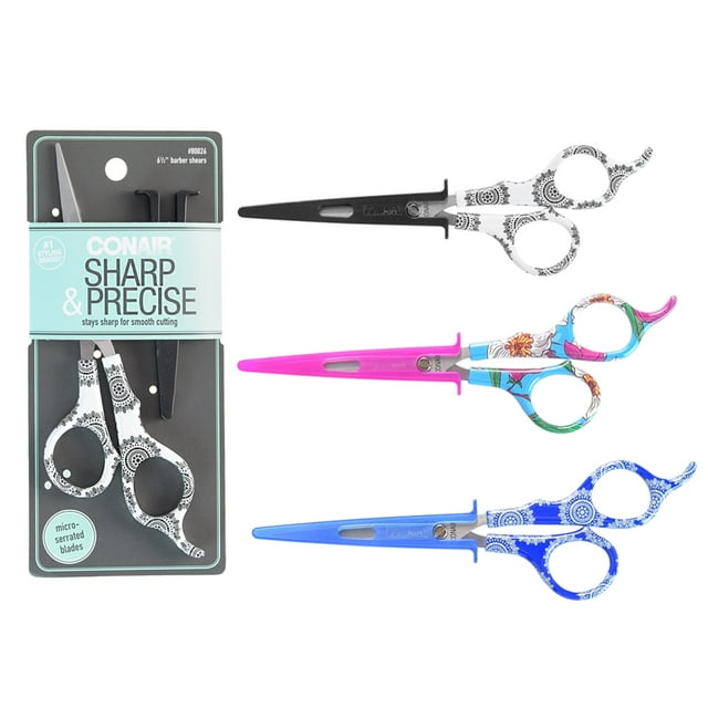 CONAIR Styling Essentials Sharp & Precise Barber Shears - Assorted, 5.5"