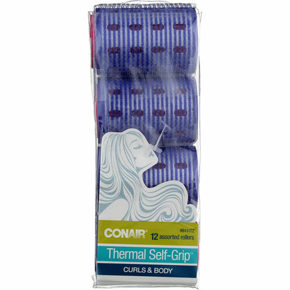 CONAIR Thermal Self Grip Rollers - Assorted Sizes, 12 count
